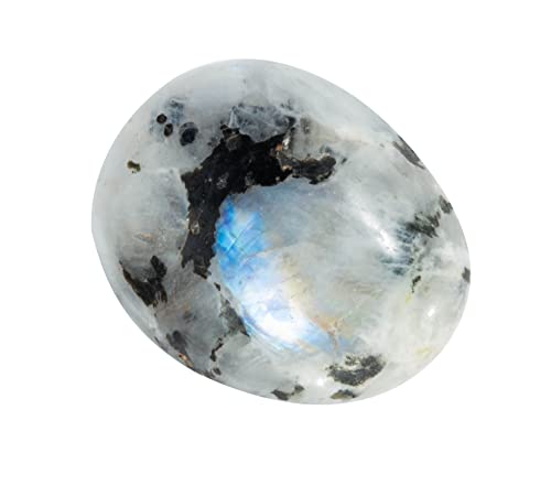 The Chrysalis Stone | Rainbow Moonstone | Tumbled Stone | Size 0.75" - 1.25" | 1 Pc | Crystals and Healing stones, Spiritual Gifts for Women, Reiki, Chakra, Witchcraft, Yoga, Meditation Accessories