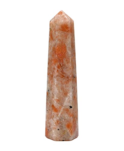 Sunstone Crystal Towers ~ Natural Healing Crystal Point Obelisk for Reiki Healing and Crystal Grid (2" to 3" INCH)