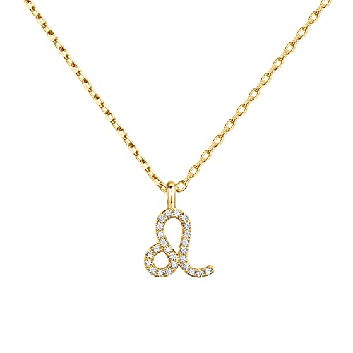 PAVOI 14K Yellow Gold Plated CZ Astrology Necklace Astrology Necklace | Astrology Gifts For Women | Zodiac Necklaces | Leo Necklace