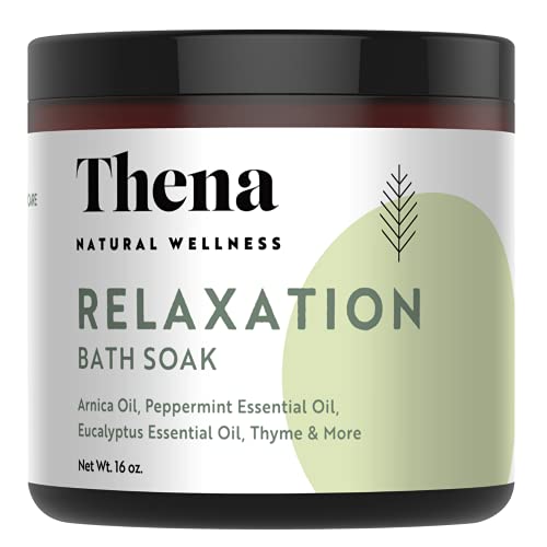 Organic Muscle Relaxation Soak for Detox Stress Relief Best Self Care Relaxing Gifts for Women Men with Arnica Peppermint Eucalyptus Essential Oils 100% Natural Dead Sea Bath Salts