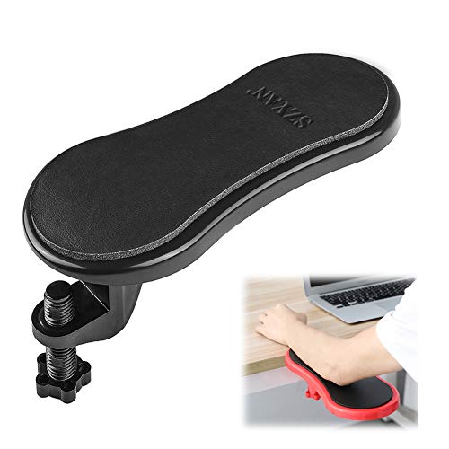 SZYAN Computer Arm Rest for Desk, Adjustable Arm Rest Support for Computer Desk Ergonomic Arm Rest Extender Rotating Mouse Pad Holder for Table, Office, Chair, Desk, Black…