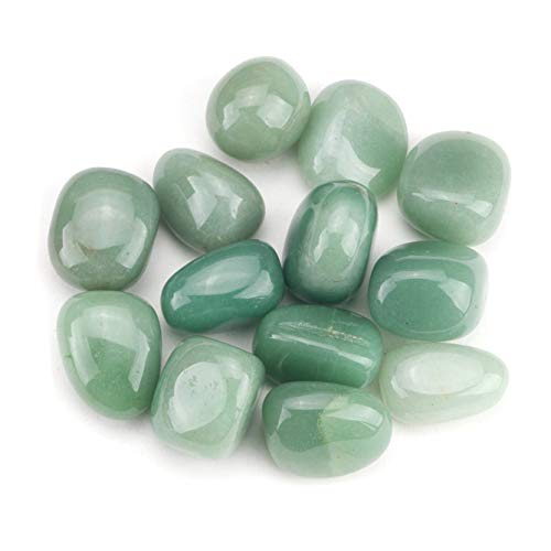 Cherry Tree Collection 1/2 Pound Tumbled Polished Stones | 1/2" - 1" Size Nuggets | Crystals for Decoration, Healing, Reiki, Chakra (Green Aventurine)
