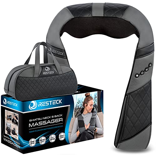 Massagers for Neck and Back with Heat - Deep Tissue 3D Kneading Pillow, Electric Shiatsu Shoulder Massage, Foot, Legs,Body - Relieve Muscle Pain - Office, Home & Car