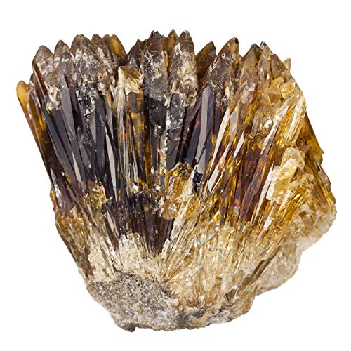 mookaitedecor Natural Raw Amber Calcite Crystal Cluster Geode Stone Mineral Specimen Gemstone for Reiki Healing Home Decoration(0.22-0.33 lb)
