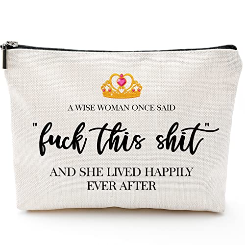 Luck This Fun Birthday Gifts for Women - Makeup Travel Case, Makeup Bag Gifts Retirement gift, Anniversary Birthday Present, Commemorative Gift